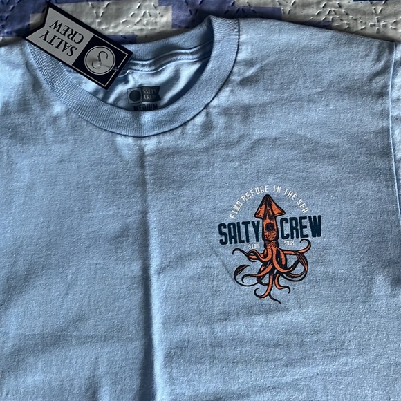 Light Blue Salty Crew T-shirt - Picture 2 of 4